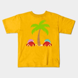 Hermit Crab on the Beach Kids T-Shirt
